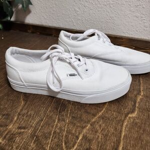 Vans White Canvas Sneakers